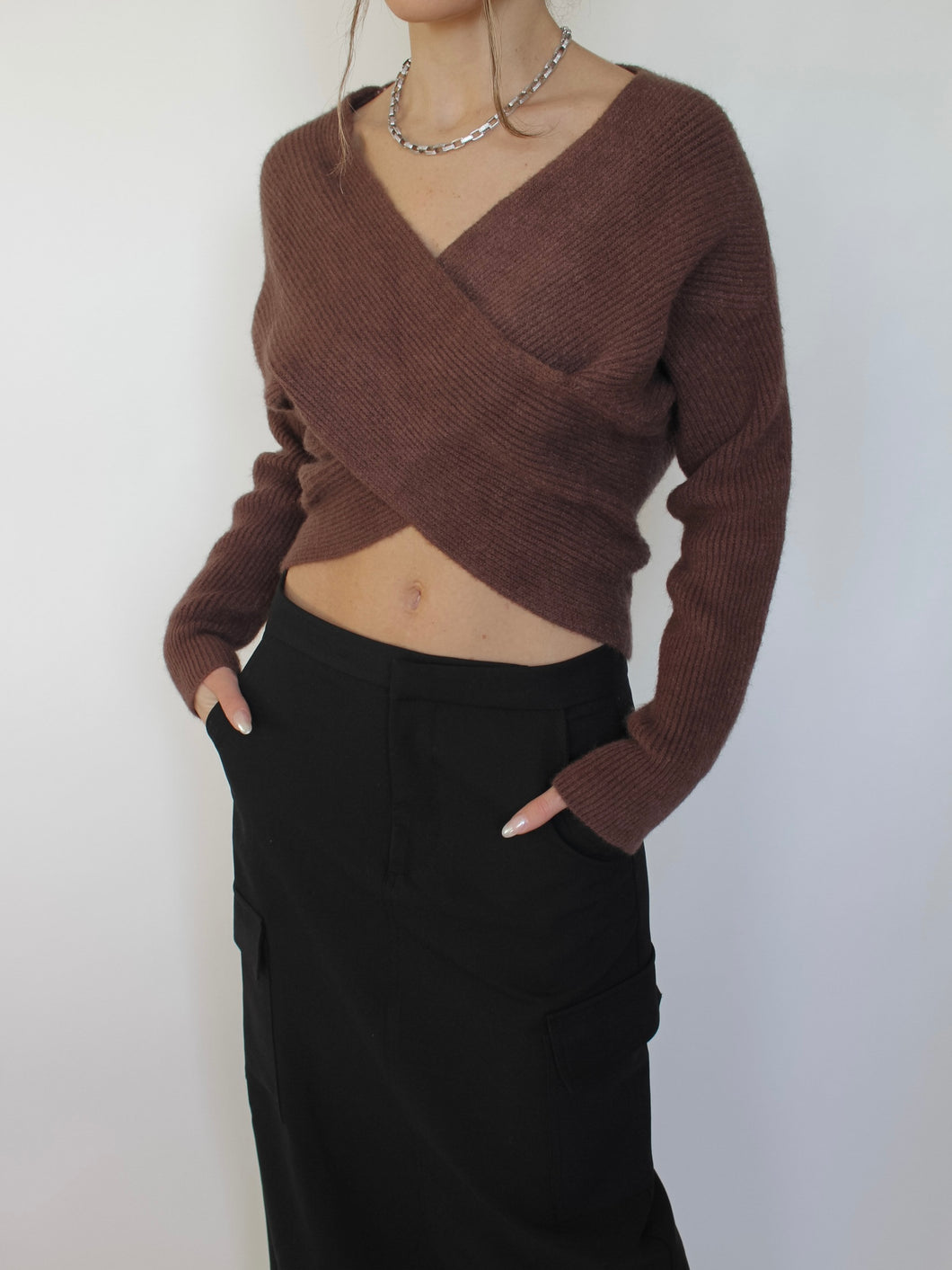 Wrap Front Sweater