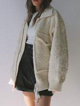 Load image into Gallery viewer, Oversized Knit Jacket Cream
