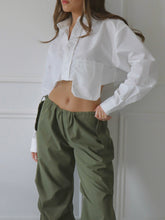 Load image into Gallery viewer, Collared Crop Shirt
